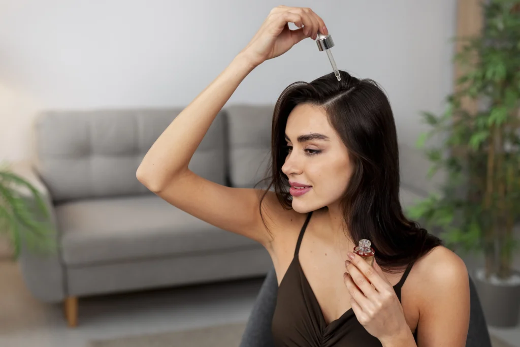 woman doing herself scalp massage (3) (2)
